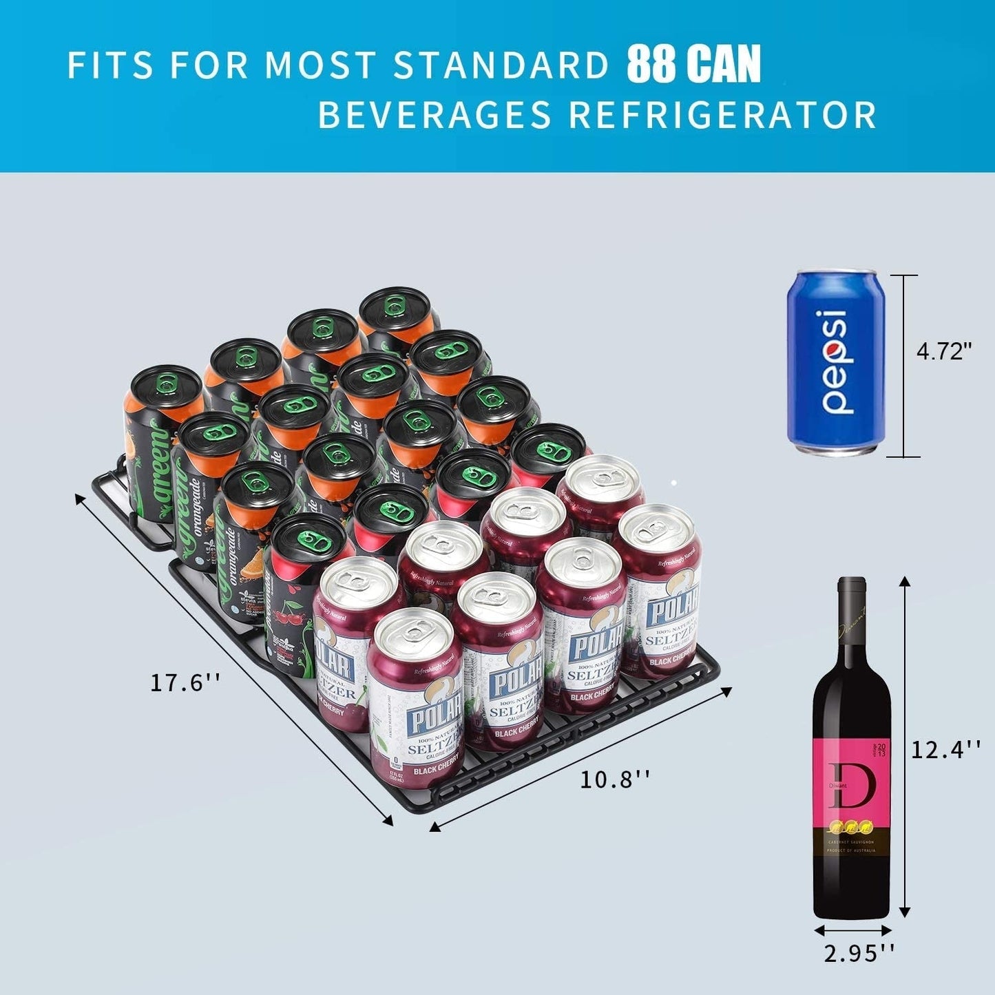 15 Inch Beverage Refrigerator - 22.76D x 14.96W x 34.25H