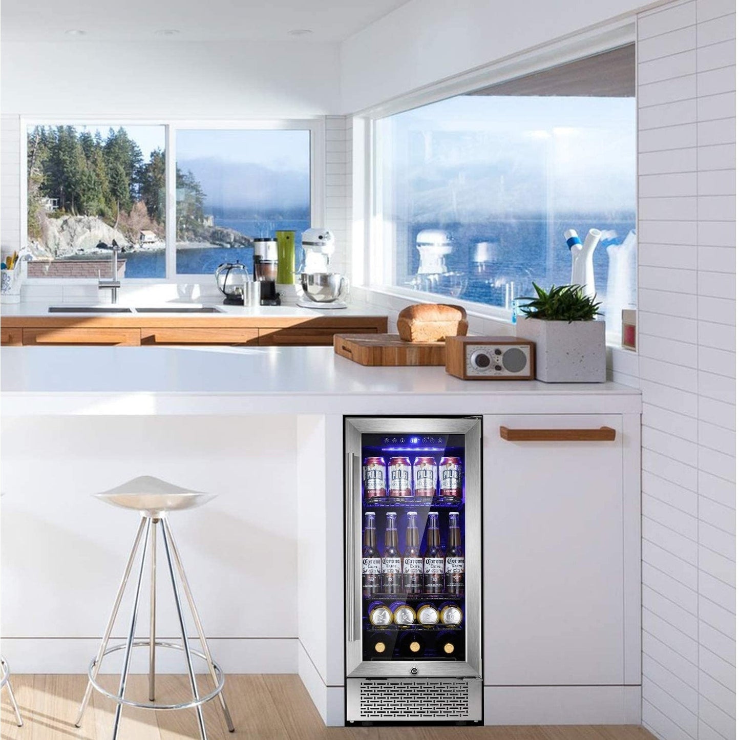 15 Inch Beverage Refrigerator - 22.76D x 14.96W x 34.25H
