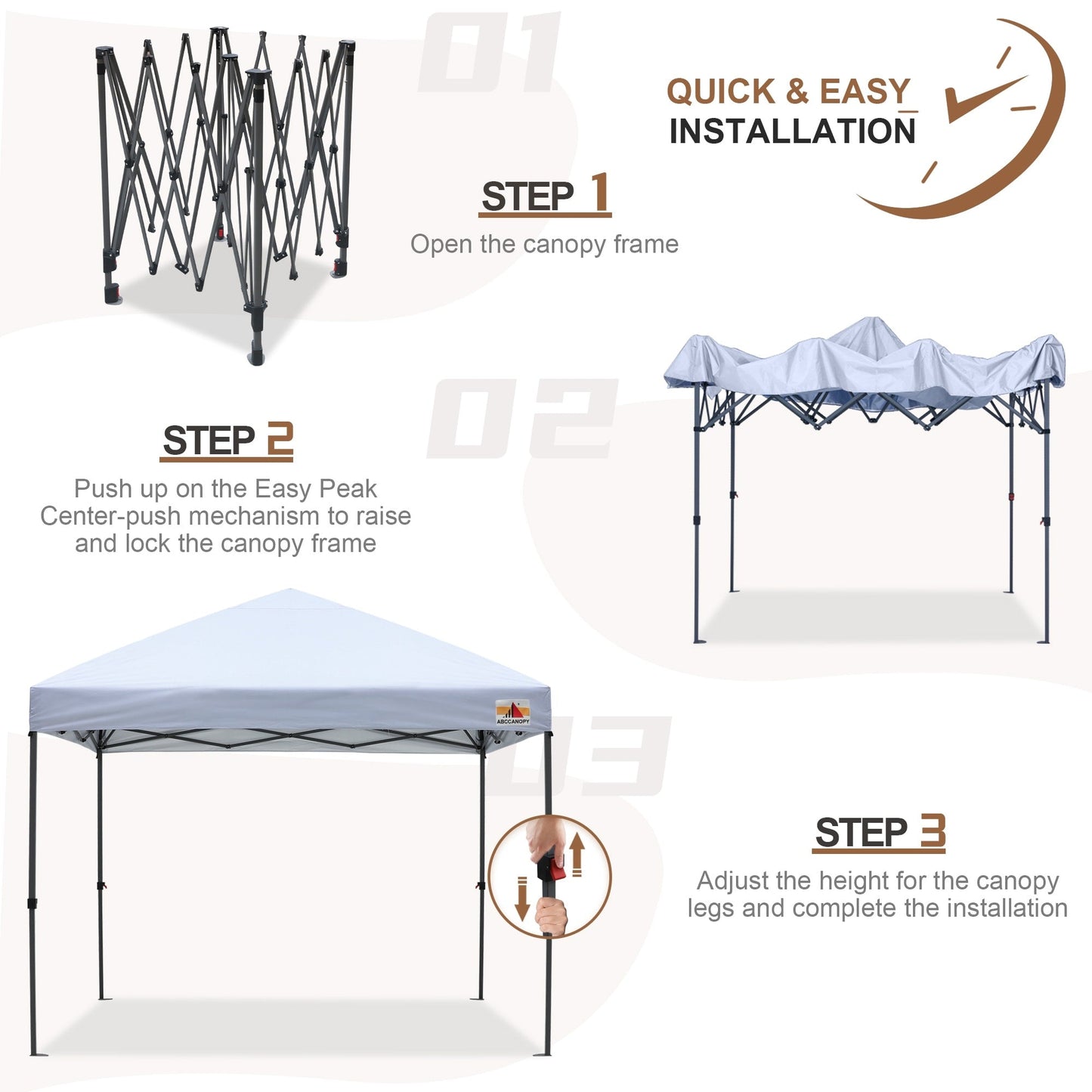 ABCCANOPY Durable Easy Pop up Canopy Tent Outdoor canopy tent