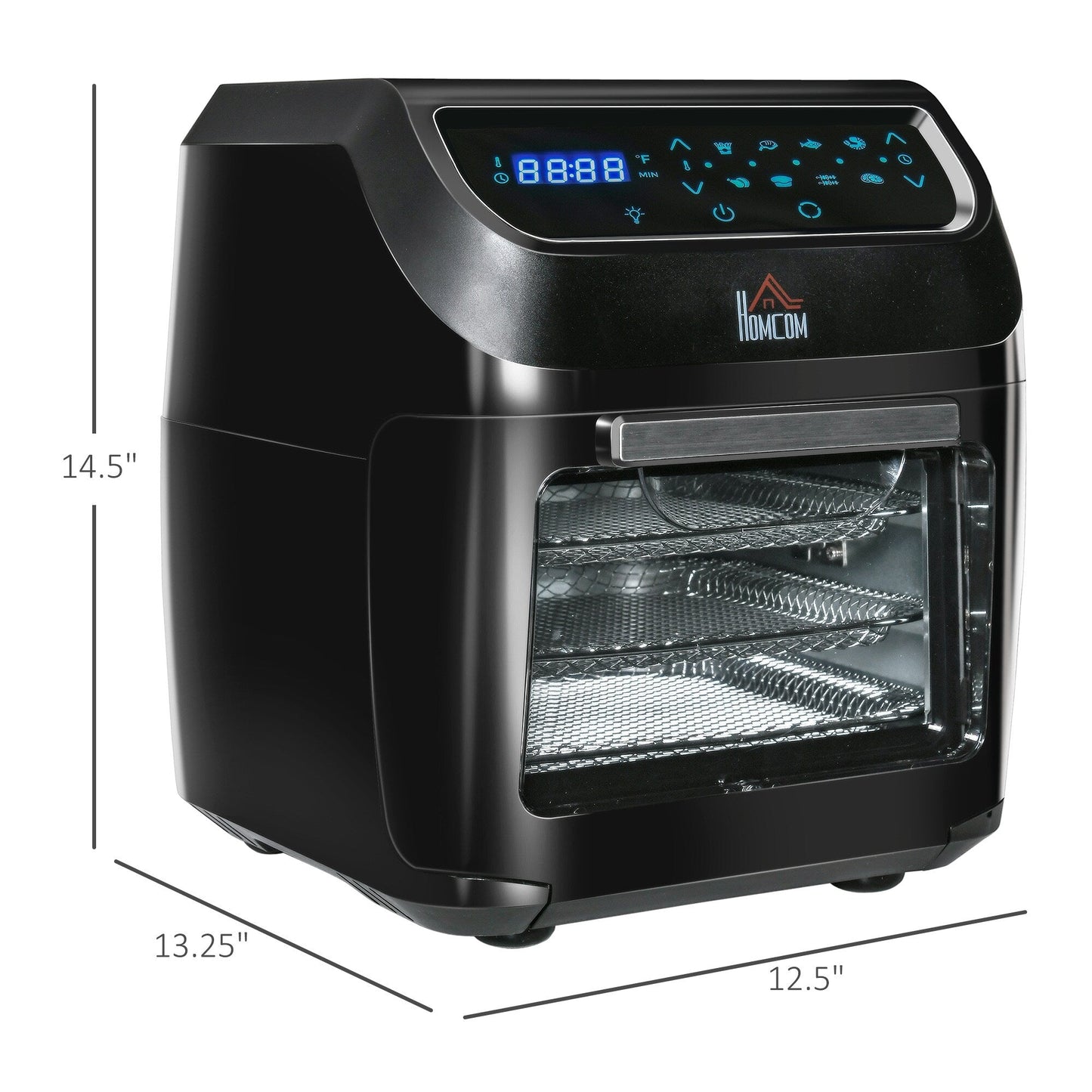 HOMCOM Large Air Fryer Oven with Family Size, Countertop Oven Cooking Gift - 12.5 x 13.25 x 14.5