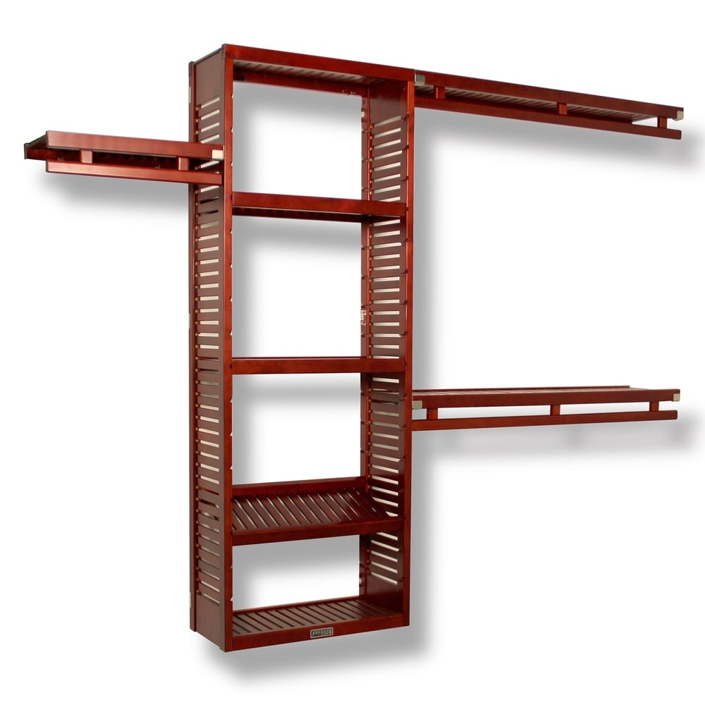 Système de placard intégré Simplicity en bois massif John Louis Home en acajou rouge