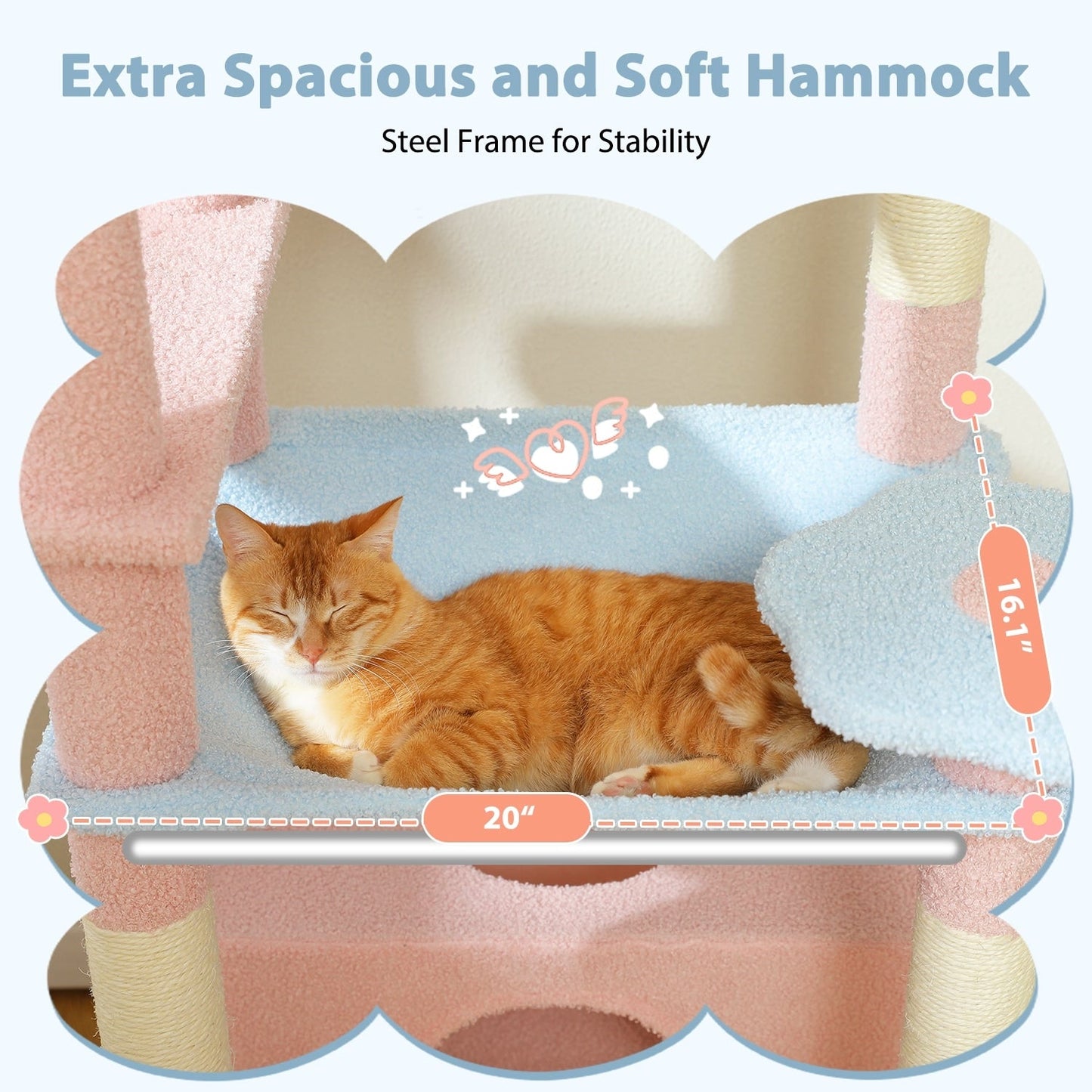 Grande tour pour chat avec griffoirs et coussins, 2 perchoirs rembourrés, double niche et panier