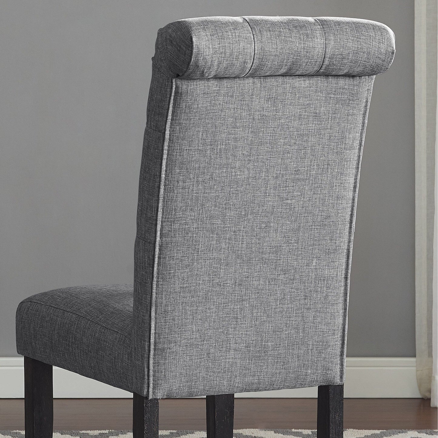 Chaise de salle à manger capitonnée en bois massif Leviton de Roundhill Furniture (lot de 2)