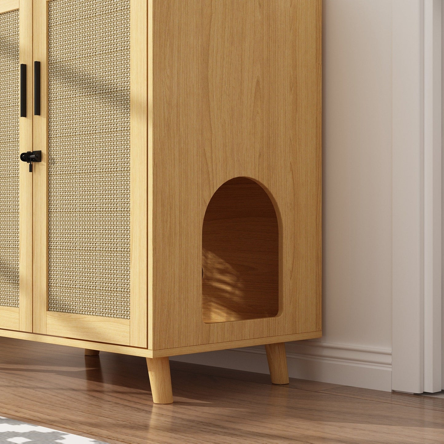 Enceinte de bac à litière pour chat Meubles Table d'appoint Canapé Table
