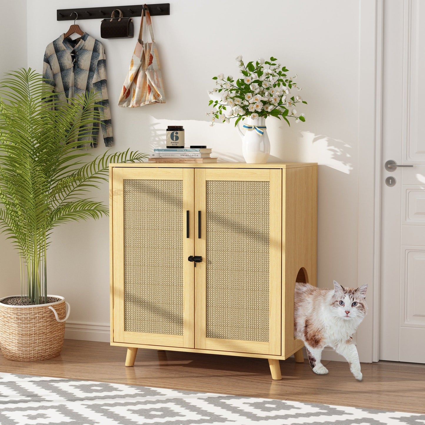 Enceinte de bac à litière pour chat Meubles Table d'appoint Canapé Table