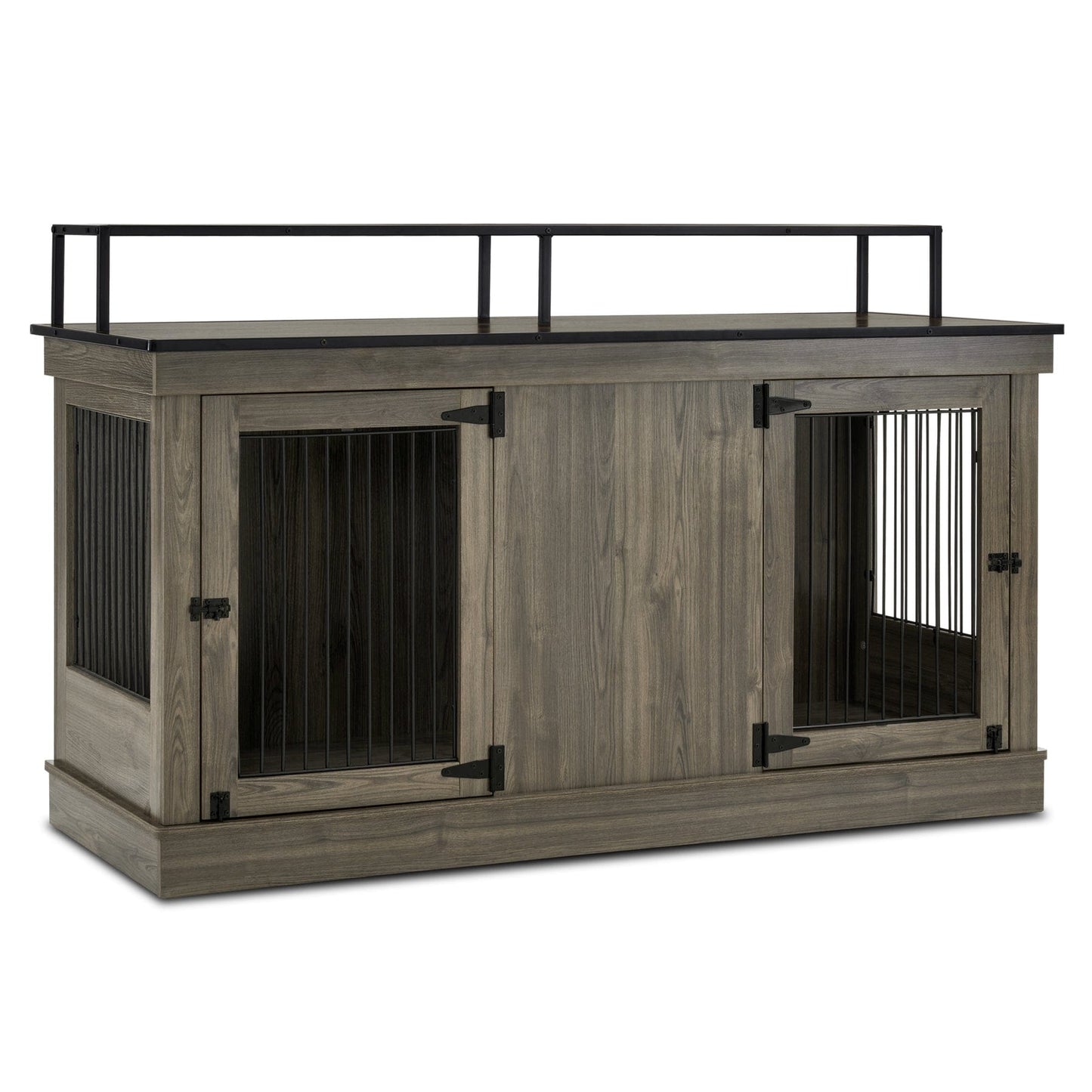 Meuble TV pour cage à chien Mcombo, grand format, niche en bois avec doubles portes, modèle 1861
