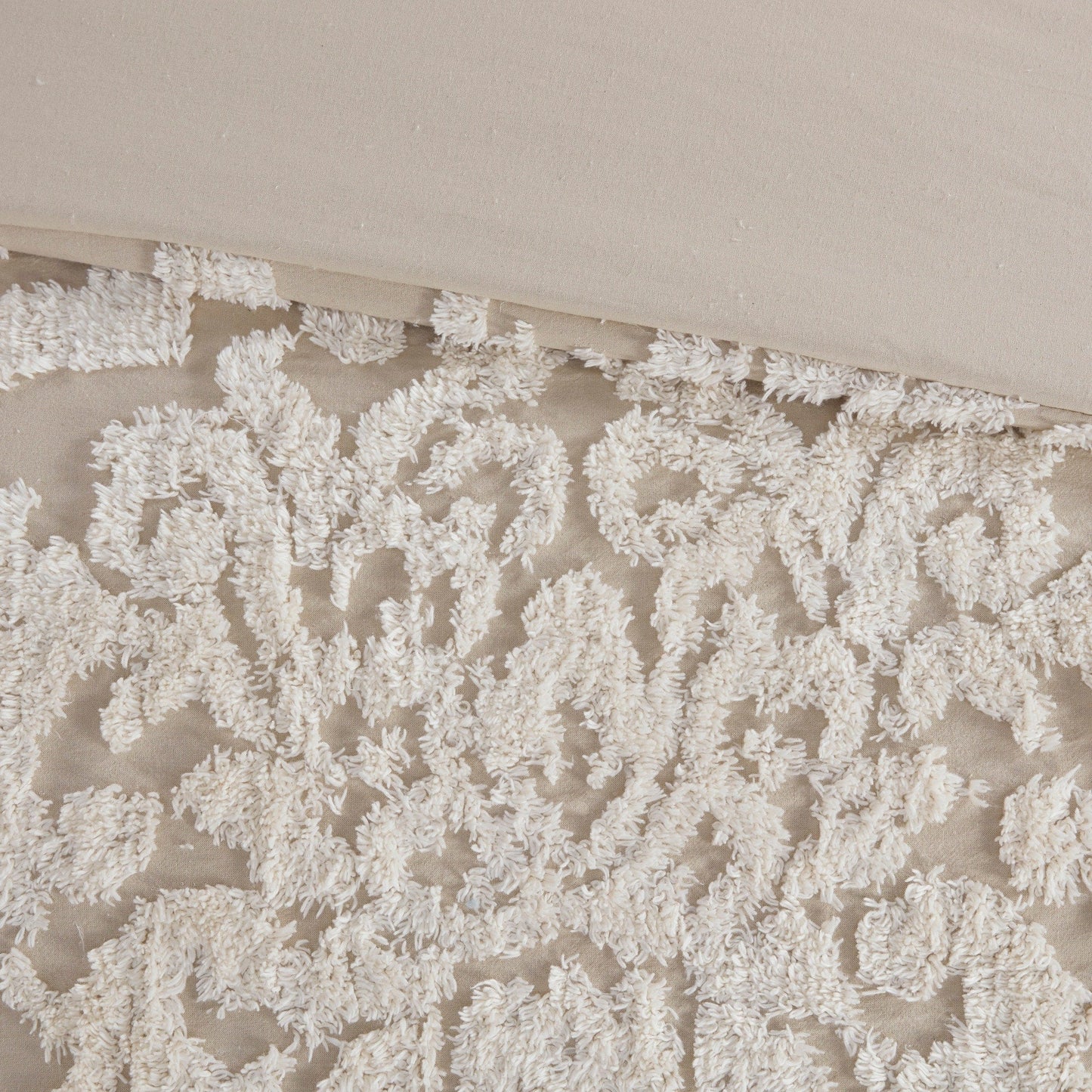 Parure de couette Madison Park Aeriela en coton chenille touffeté damassé