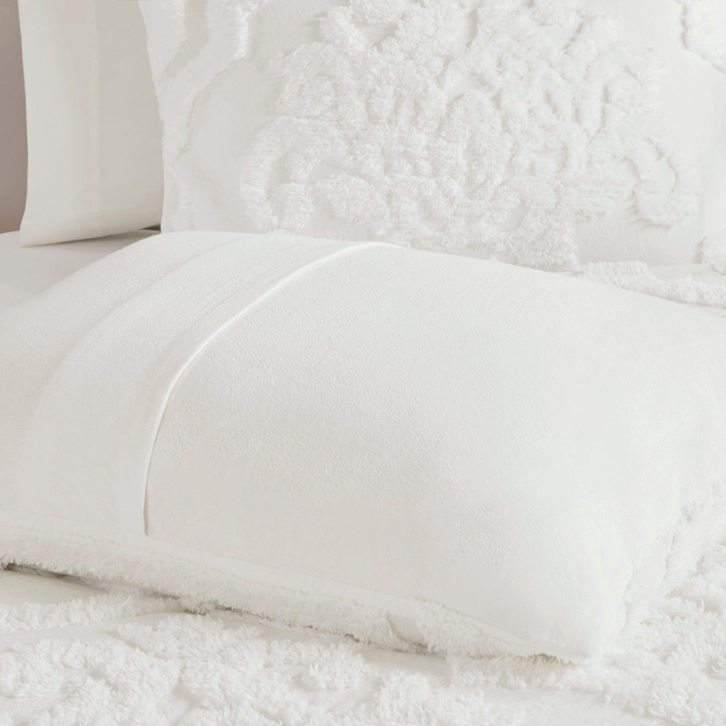 Parure de couette Madison Park Aeriela en coton chenille touffeté damassé