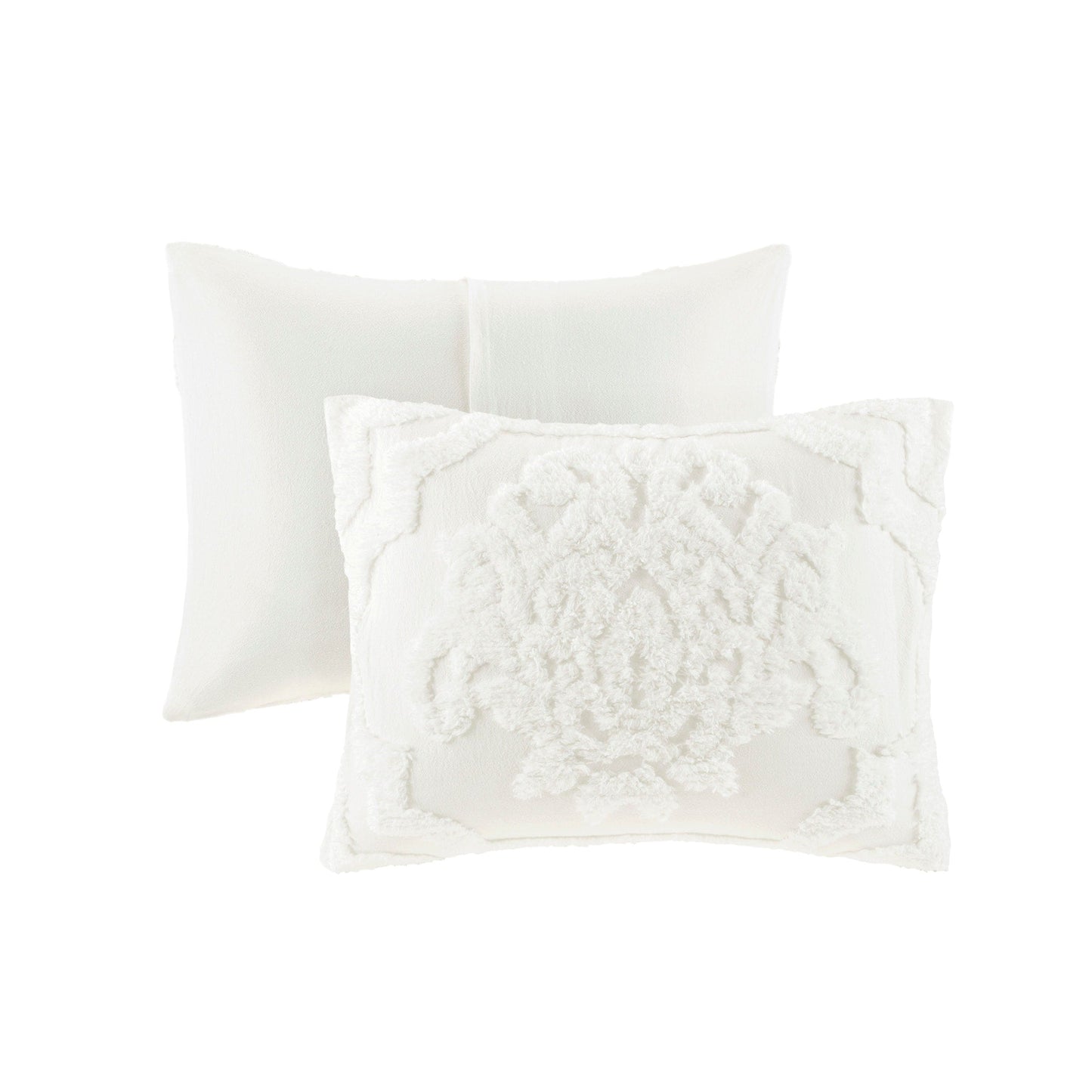 Parure de couette Madison Park Aeriela en coton chenille touffeté damassé