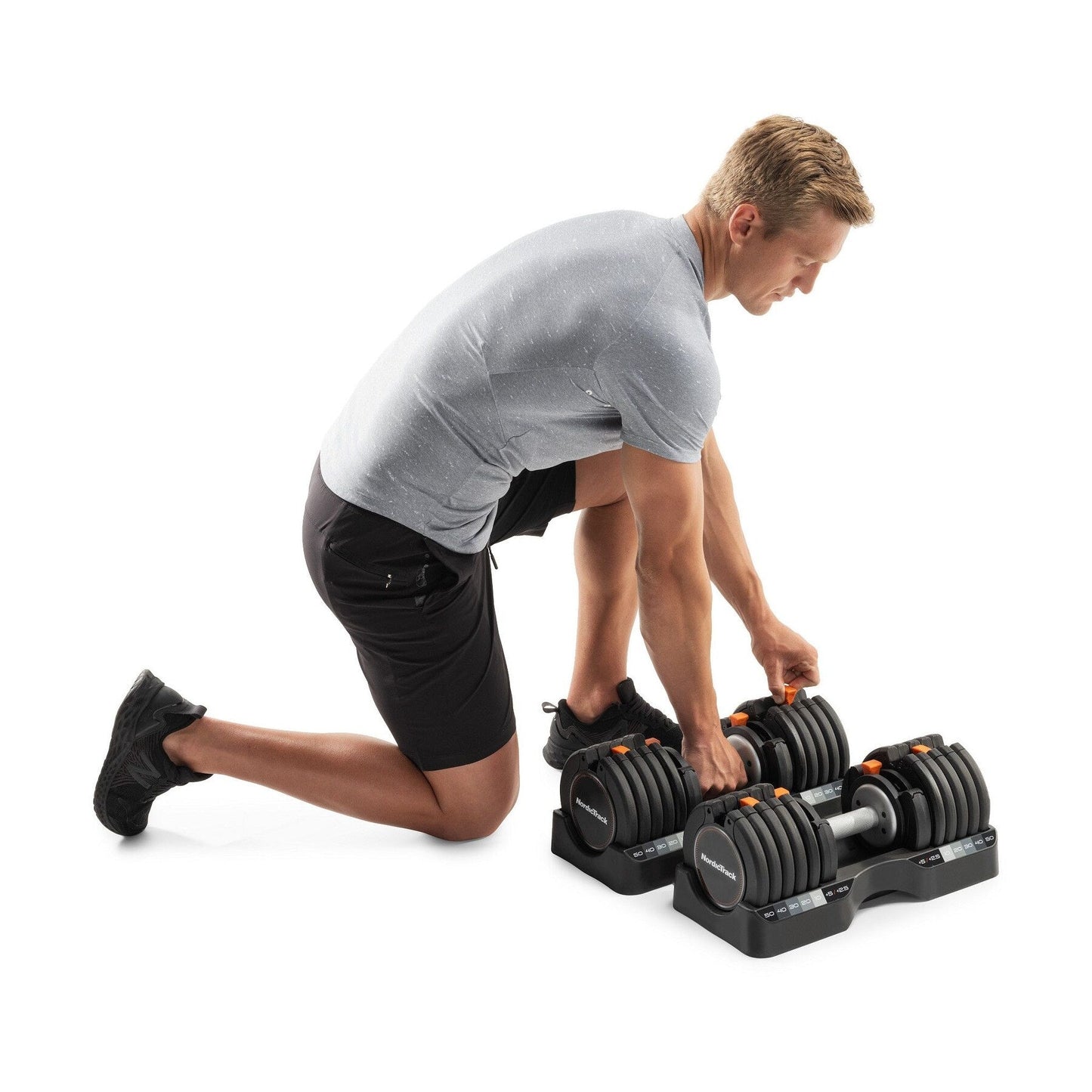 Ensemble d'haltères NordicTrack 55 lb Select-a-Weight