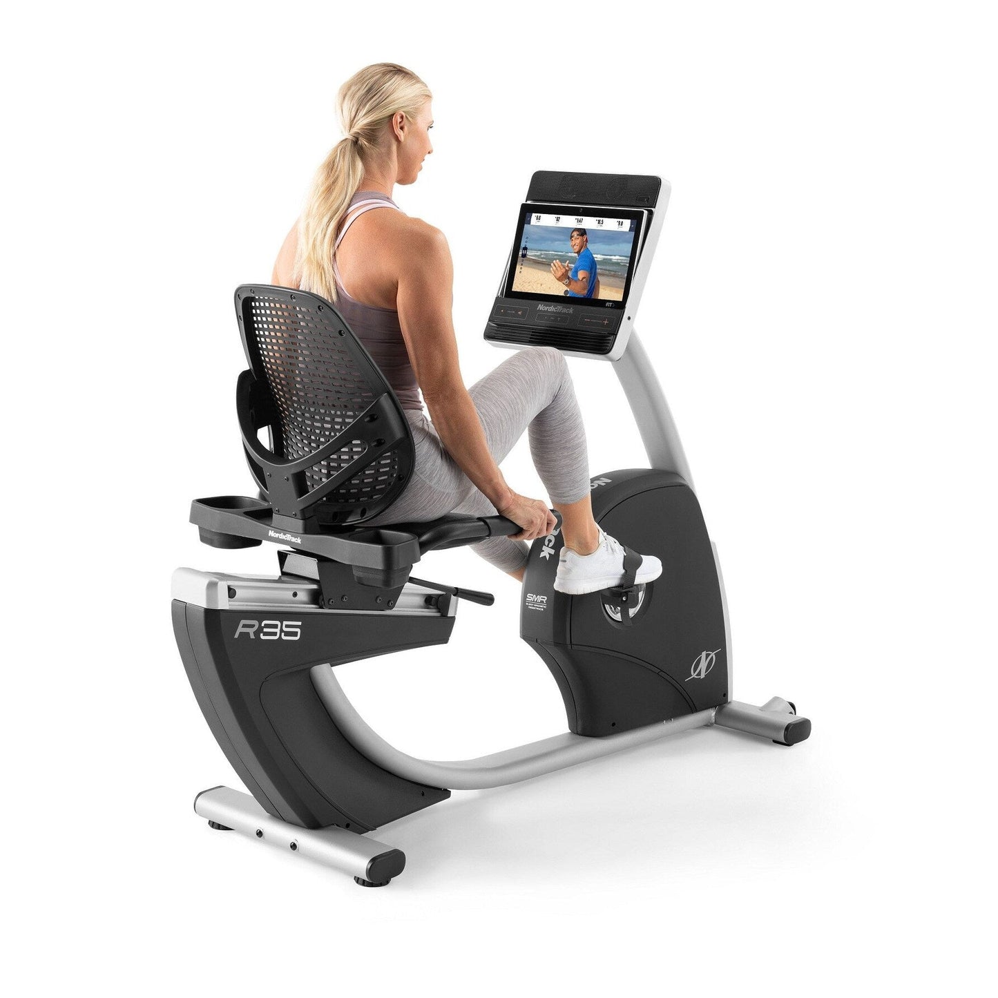 NordicTrack Commercial Series R35 ; vélo d'exercice allongé compatible iFIT avec écran tactile 14 pouces