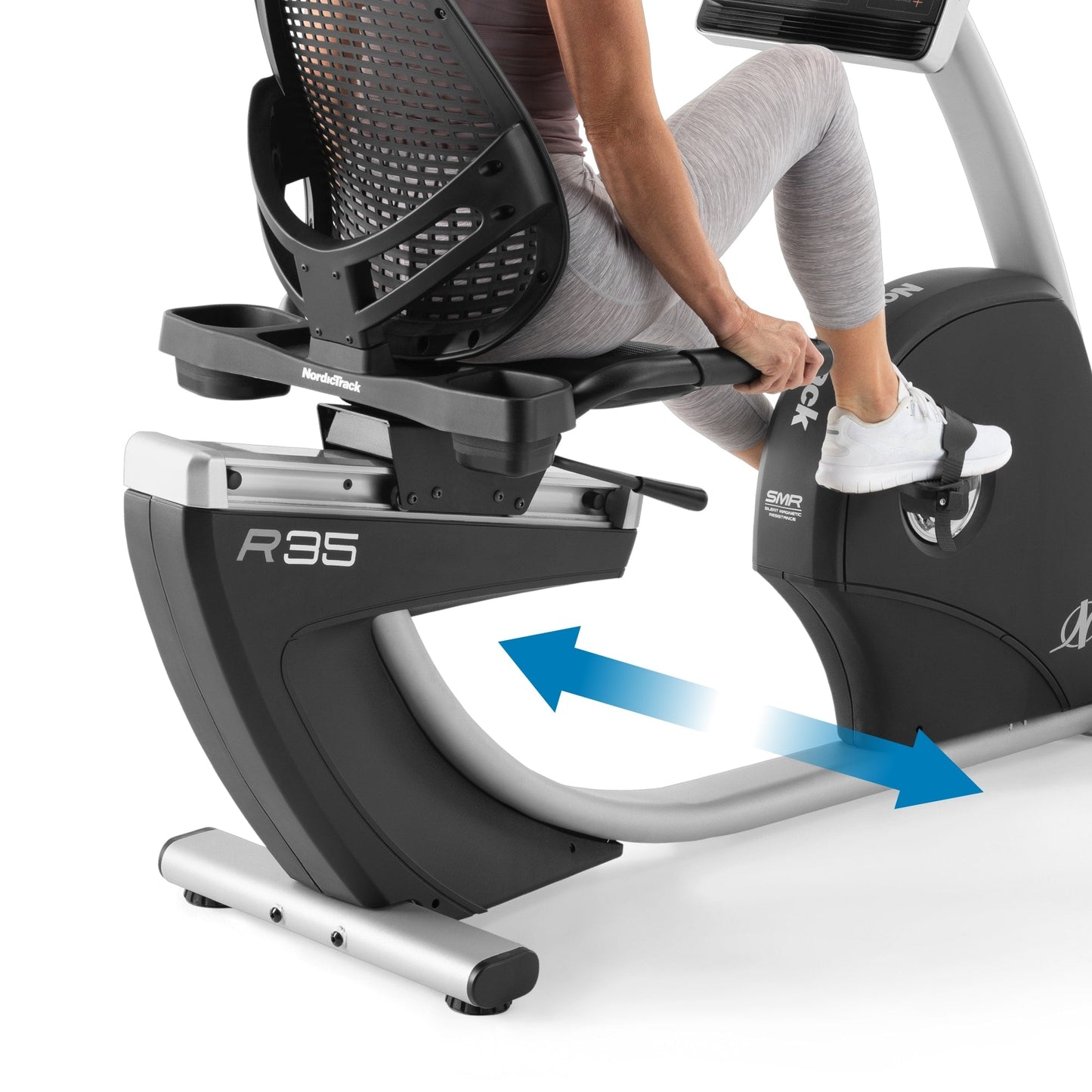 NordicTrack Commercial Series R35 ; vélo d'exercice allongé compatible iFIT avec écran tactile 14 pouces