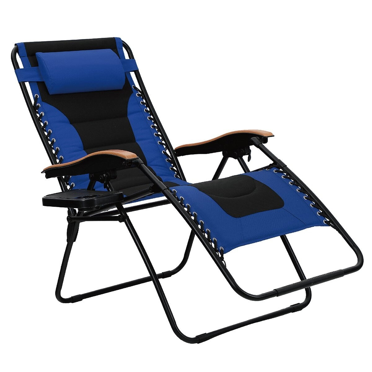 Fauteuil de salon surdimensionné XL rembourré à gravité zéro, accoudoirs larges, inclinable et réglable avec porte-gobelet - N/A