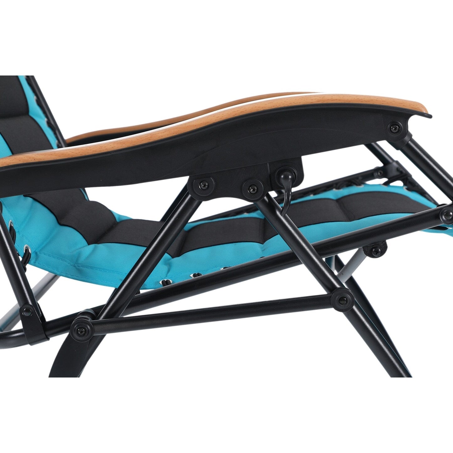 Fauteuil de salon surdimensionné XL rembourré à gravité zéro, accoudoirs larges, inclinable et réglable avec porte-gobelet - N/A