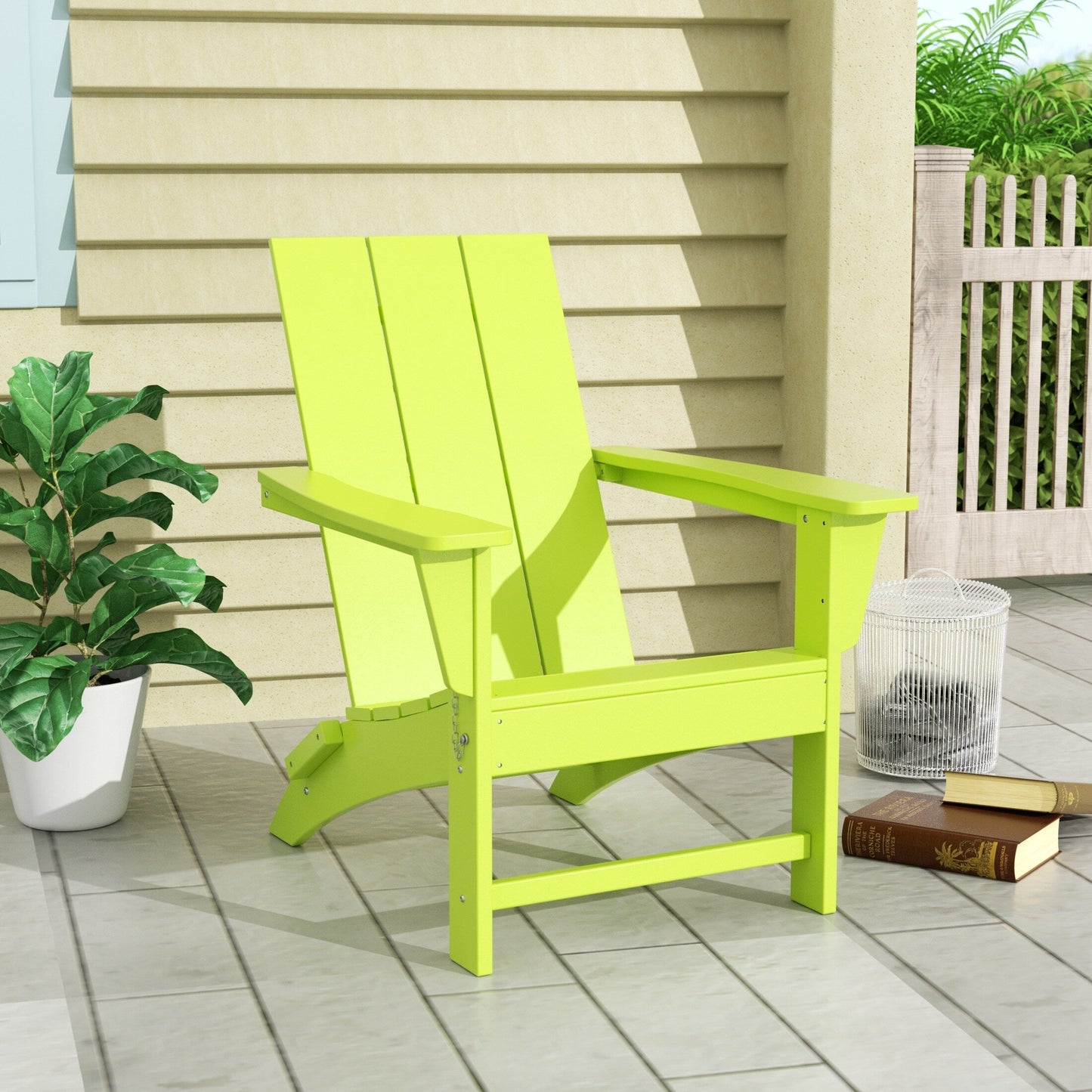 Chaise Adirondack pliante Polytrends Shoreside moderne et écologique, idéale pour les commerces et les résidences, toutes saisons