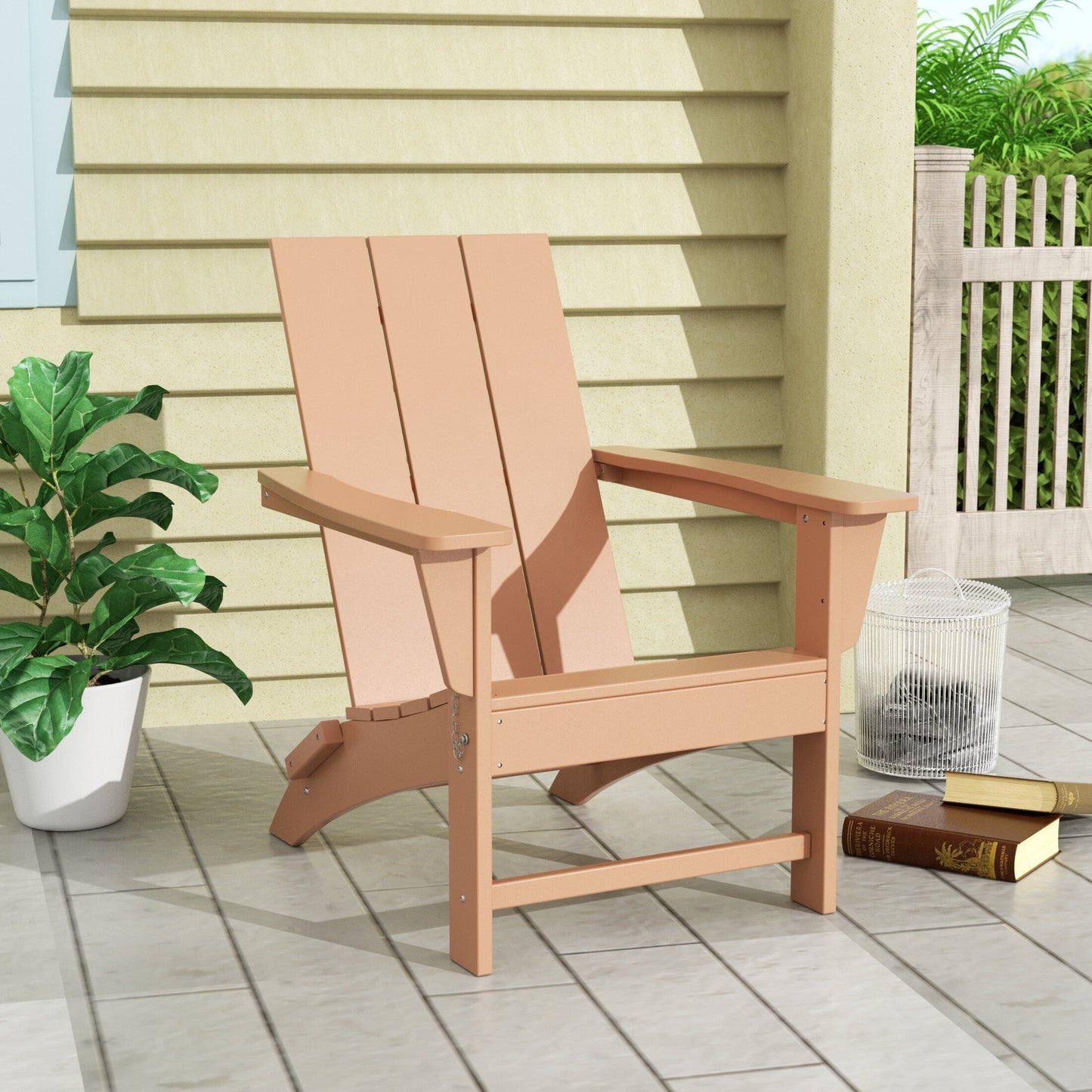 Chaise Adirondack pliante Polytrends Shoreside moderne et écologique, idéale pour les commerces et les résidences, toutes saisons