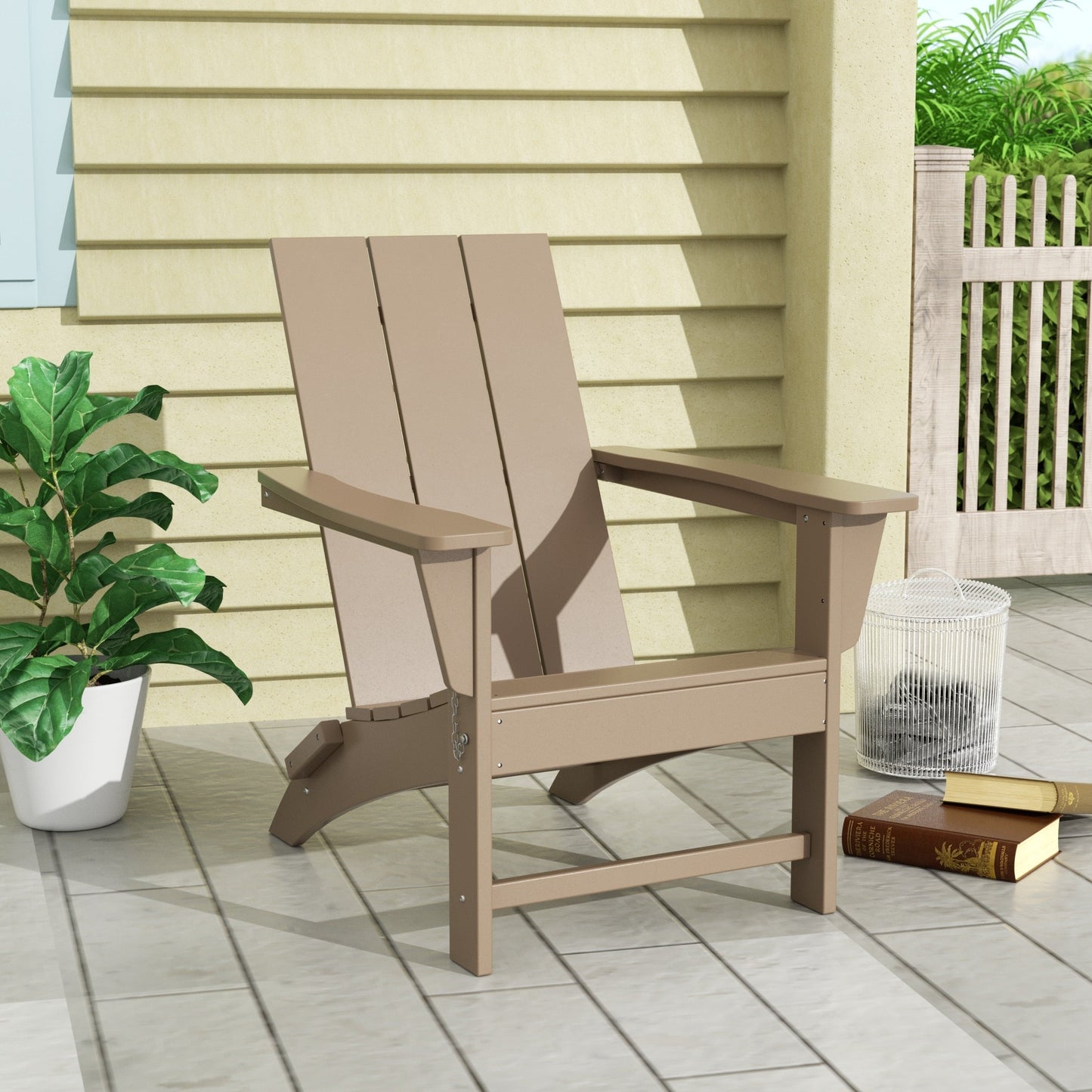 Chaise Adirondack pliante Polytrends Shoreside moderne et écologique, idéale pour les commerces et les résidences, toutes saisons