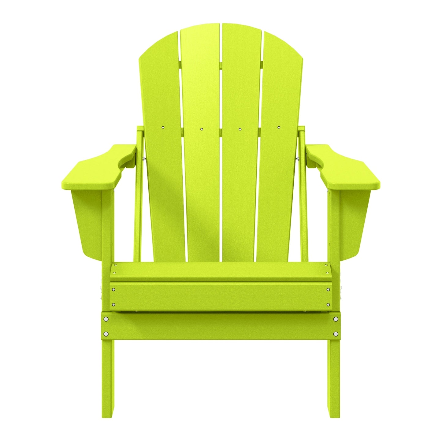 Chaise pliante Adirondack Polytrends Laguna résistante à la décoloration et aux intempéries pour patio extérieur