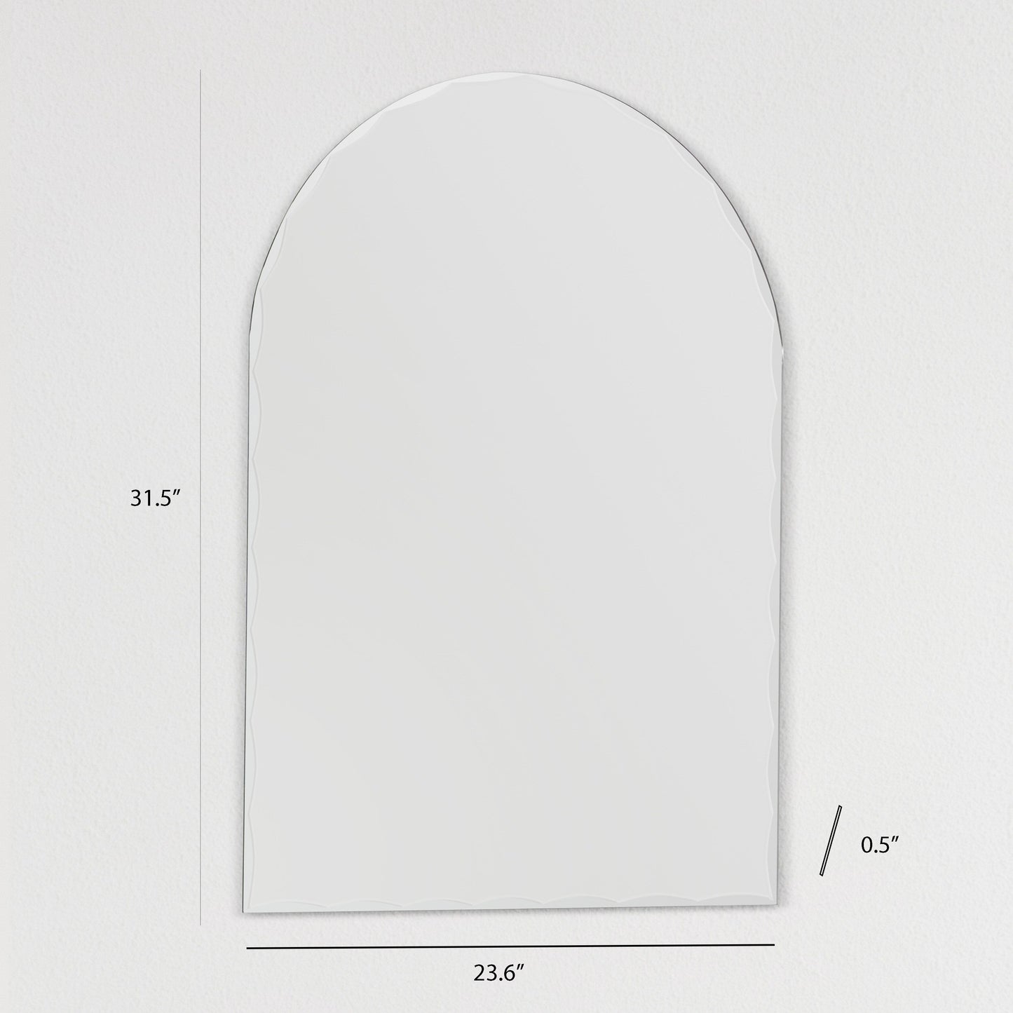 Miroir de salle de bain moderne sans cadre Rita Arch
