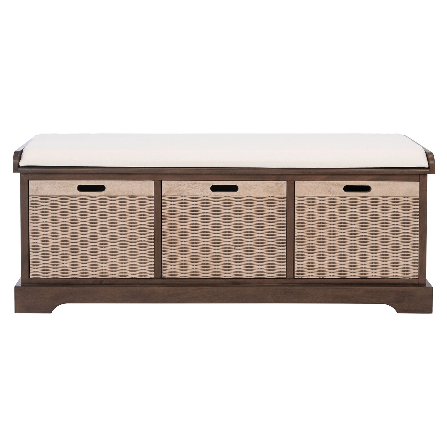 Banc de rangement à 3 tiroirs avec coussins SAFAVIEH Fiorello - 47,3 L x 15 L x 19 H - 47 L x 15 P x 19 H