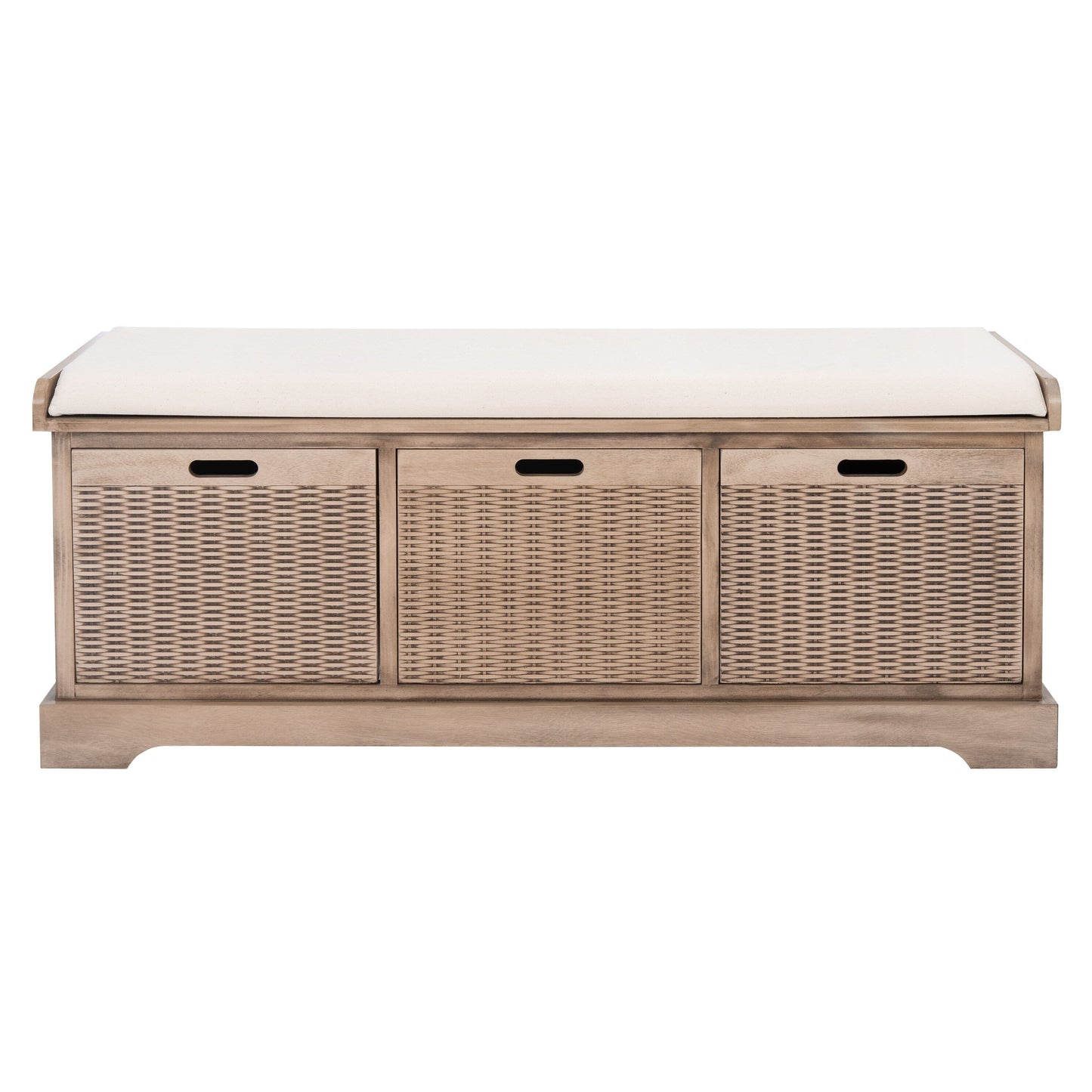 Banc de rangement à 3 tiroirs avec coussins SAFAVIEH Fiorello - 47,3 L x 15 L x 19 H - 47 L x 15 P x 19 H