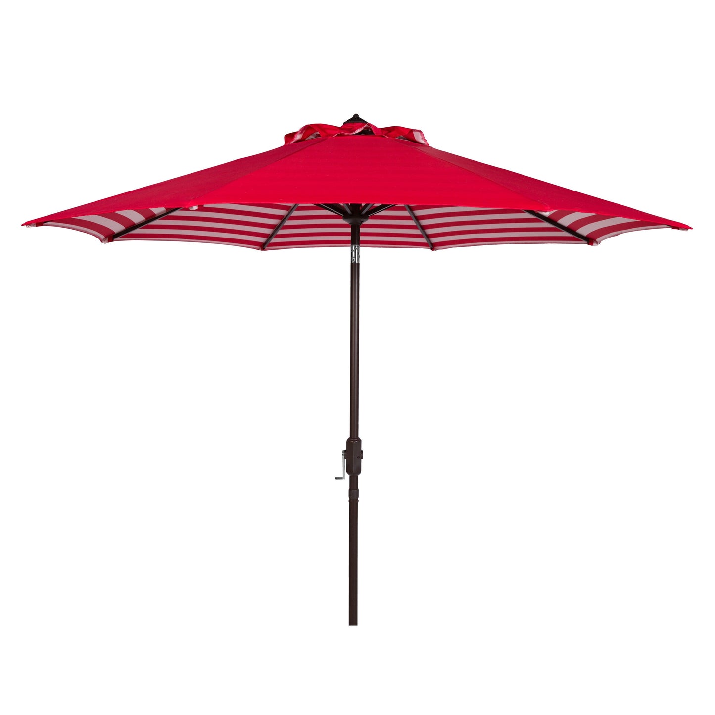 Parasol d'extérieur à manivelle rayé SAFAVIEH Hadire Inside Out de 9 pieds