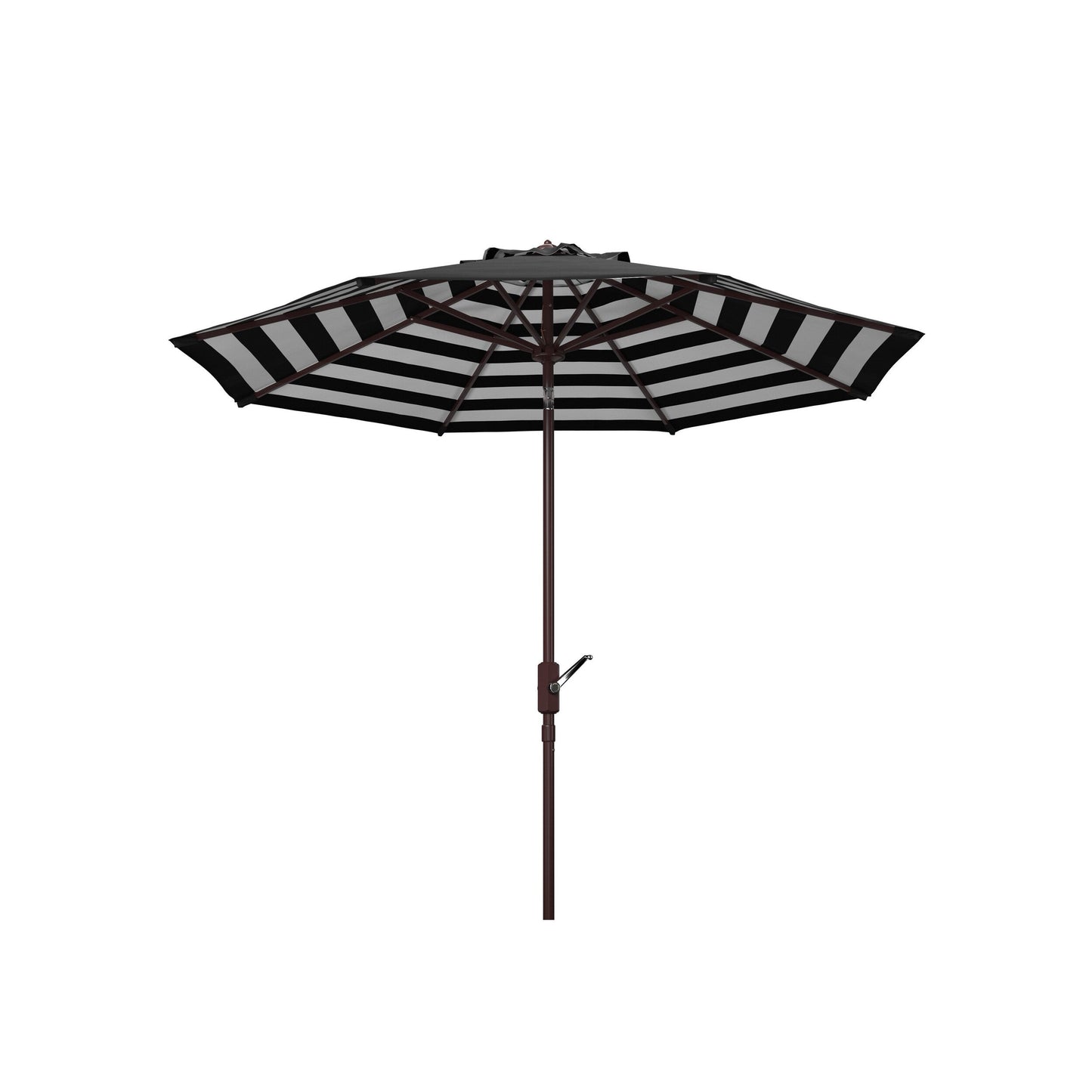 Parasol d'extérieur à manivelle rayé SAFAVIEH Hadire Inside Out de 9 pieds