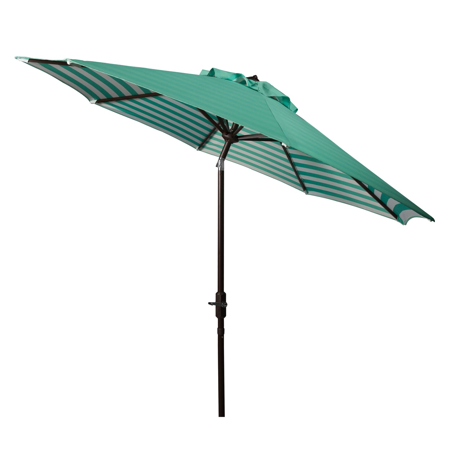 Parasol d'extérieur à manivelle rayé SAFAVIEH Hadire Inside Out de 9 pieds