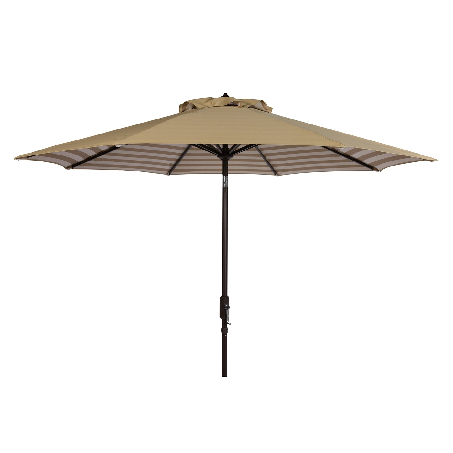 Parasol d'extérieur à manivelle rayé SAFAVIEH Hadire Inside Out de 9 pieds