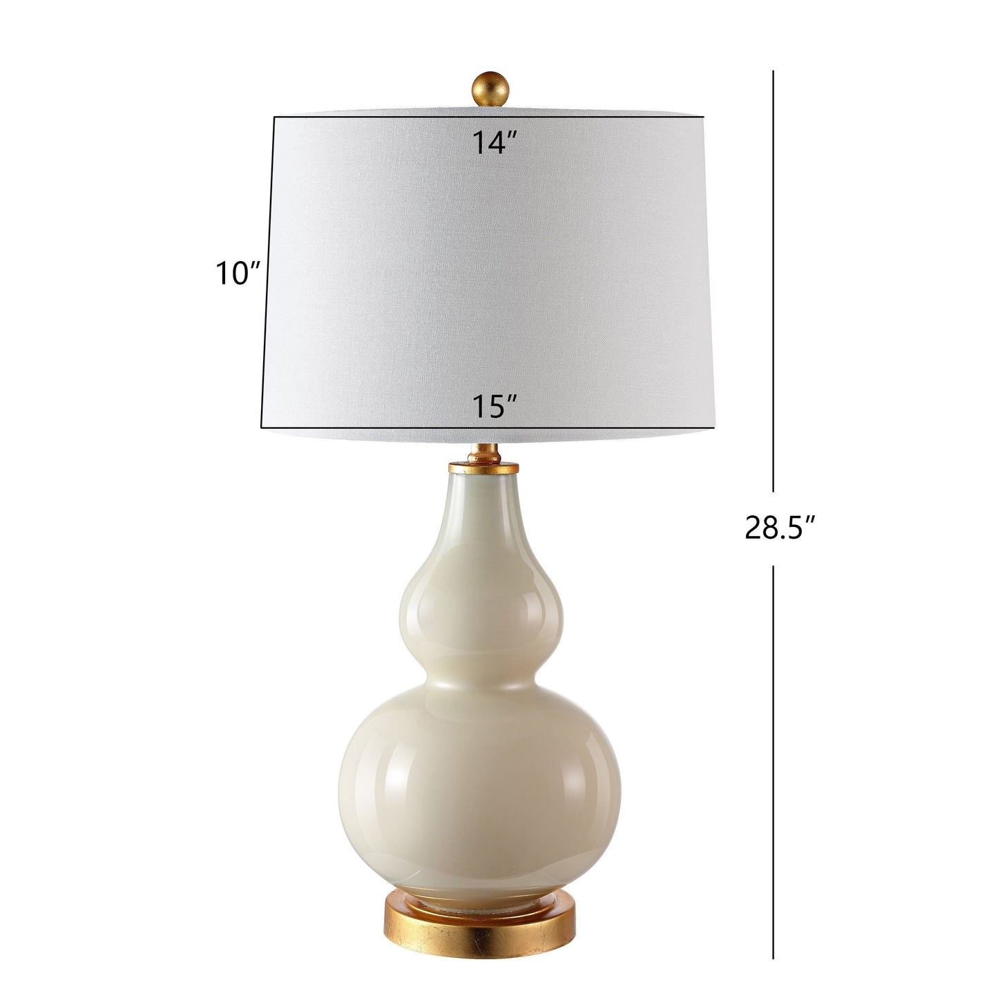 Lampe de table SAFAVIEH Lighting Diede Gourd (lot de 2) - 15 x 15 x 28,5 cm - 15 L x 15 P x 29 H