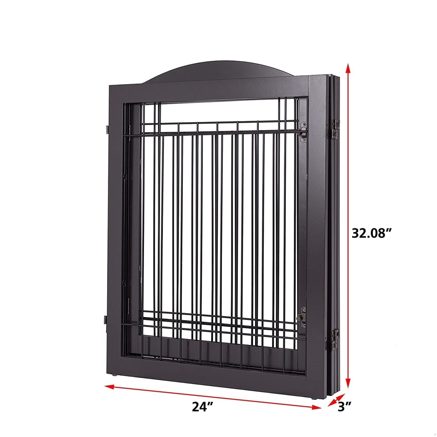 Barrière pour chien SPIRICH extra large de 96 pouces et haute de 30 pouces avec porte de passage, barrière pour animaux de compagnie autoportante en fil de fer, clôture de sécurité pour chiots