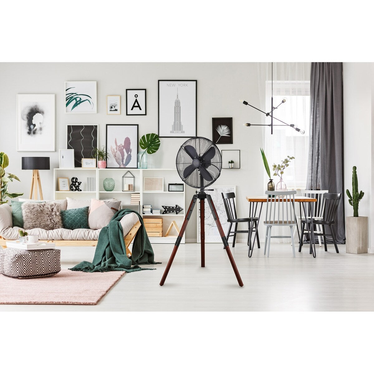 Ventilateur sur pied Star Fans Star Tripod 16 pouces avec pieds en bois