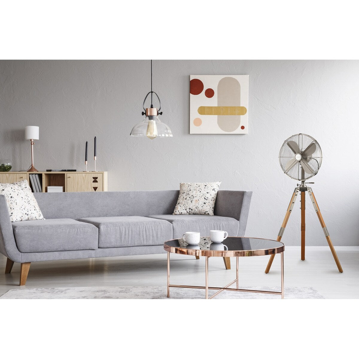 Ventilateur sur pied Star Fans Star Tripod 16 pouces avec pieds en bois