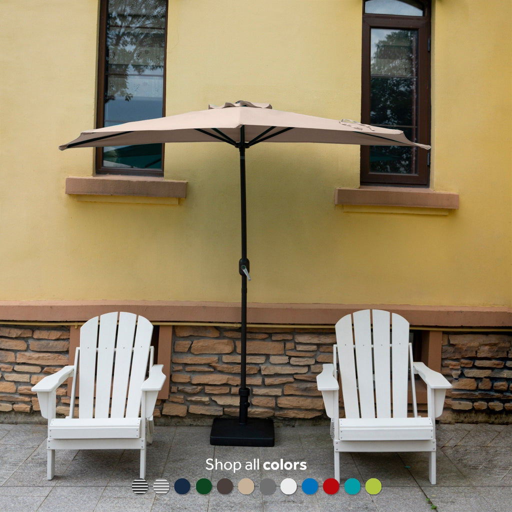10 Ft. Solar Power Lighted Patio Umbrella with Base Stand