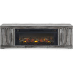 Meuble TV Baystorm avec cheminée - Gris