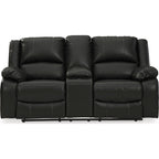 Causeuse inclinable électrique avec console Calderwell - Noir