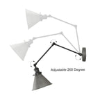 Malryn Set of 2 Modern Adjustable Swing Arm Lights Plug-in/Hardwired Wall Sconces