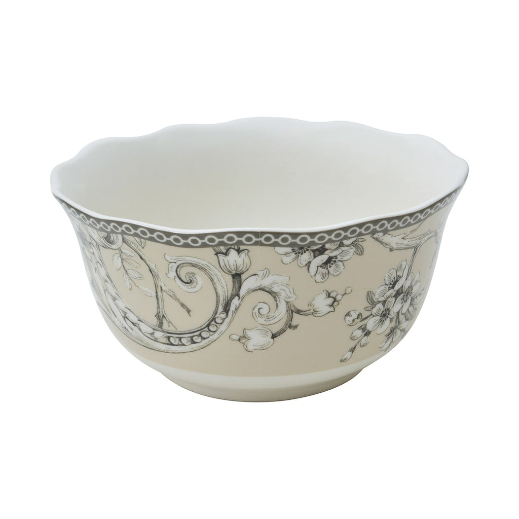 222 Fifth Adelaide 16-Piece Porcelain Dinnerware Set with Round Plates, Bowls, and Mugs, Antique White