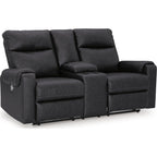 Causeuse inclinable électrique Axtellton avec console - Carbone