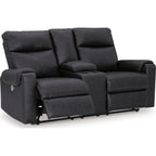Causeuse inclinable électrique Axtellton avec console - Carbone