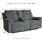 Causeuse inclinable électrique Barnsana avec console