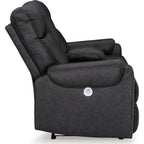 Causeuse inclinable électrique Axtellton avec console - Carbone