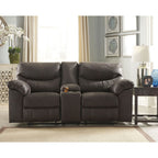 Causeuse inclinable Boxberg avec console - Teck