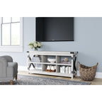 Meuble TV Bayflynn - Blanc/Noir