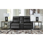 Causeuse inclinable électrique Axtellton avec console - Carbone