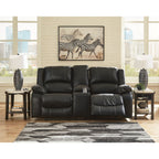 Causeuse inclinable avec console Calderwell - Noir