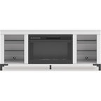 Meuble TV Brollevi avec cheminée - Blanc