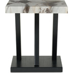 Lot de 3 tables Cendill - Marron foncé/blanc/noir