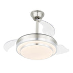 Bella Depot 36 Modern Retractable Ceiling Fan with Led Light, 6-Speed Reversible Blades with Remote
