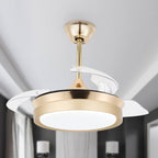 Bella Depot 36 Modern Retractable Ceiling Fan with Led Light, 6-Speed Reversible Blades with Remote